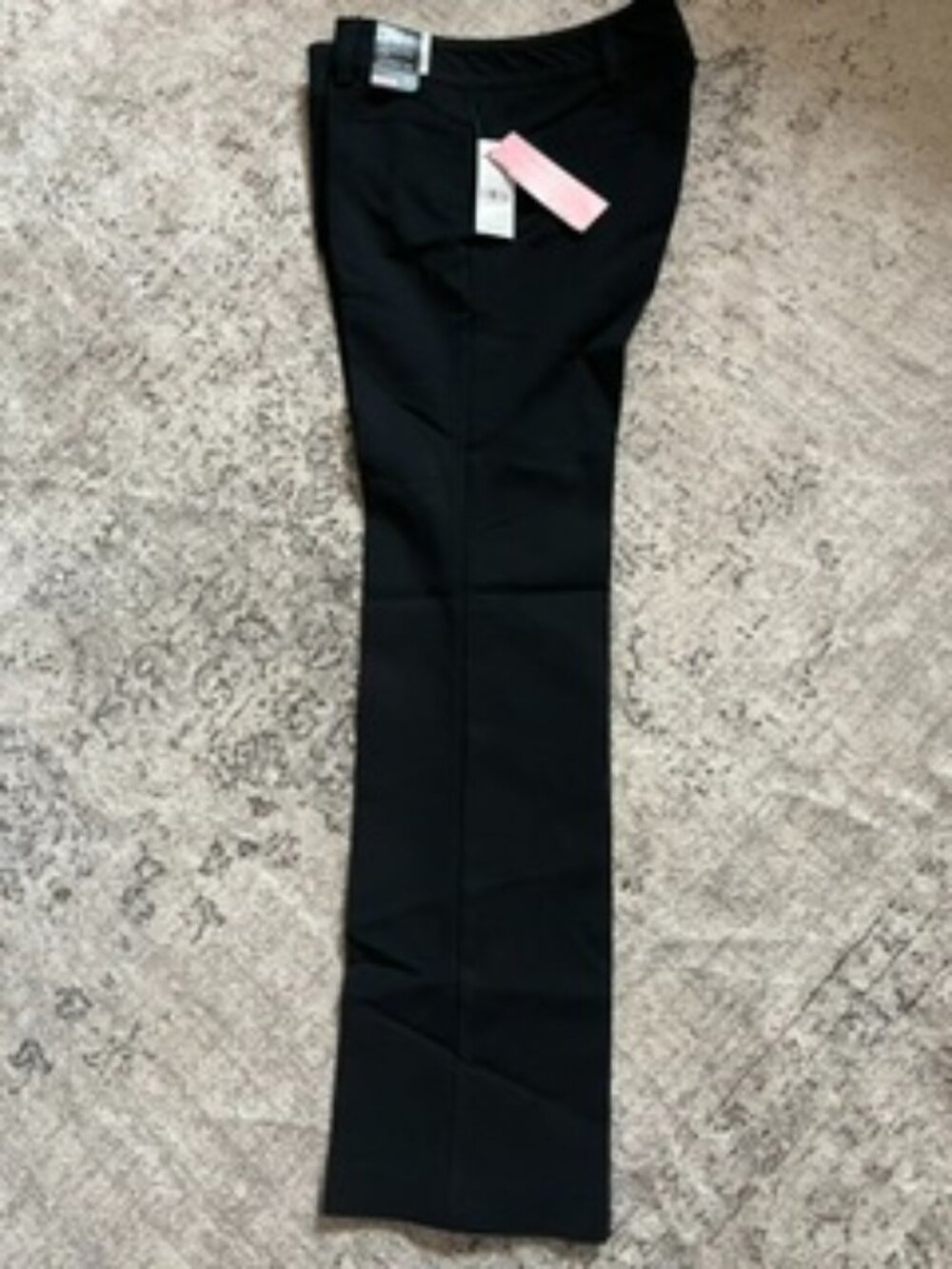 NWT 7th Avenue Design Studio NY Co Black Straight Leg Pants Women's Petite 0